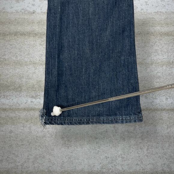 Vintage Skater Flared Leg Jeans LRG Dark Wash Relaxed Fit Denim Embroidered Y2K - Picture 6 of 7